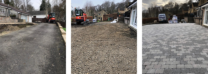 Driveway cobble effect in Rhu